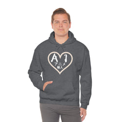 Anime Imports 2010 Heart Logo (White) Unisex Heavy Blend™ Hooded Sweatshirt