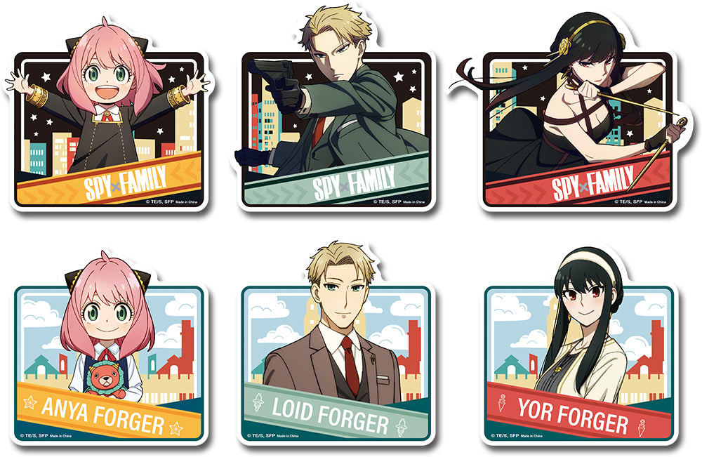 SPY X FAMILY - FORGER FAMILY IN CITY DIE-CUT STICKER SET