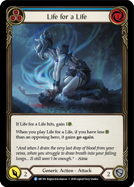 Life for a Life (Blue) [U-ARC166] (Arcane Rising Unlimited)  Unlimited Normal