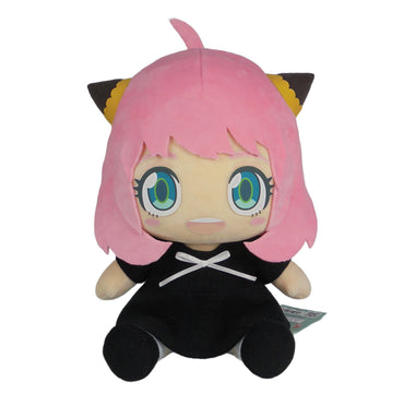 SPY X FAMILY - ANYA FORGER BLACK DRESS SITTING POSE PLUSH 10"