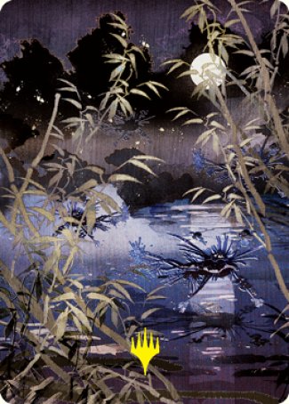 Swamp Art Card (Gold-Stamped Signature) [Kamigawa: Neon Dynasty Art Series]