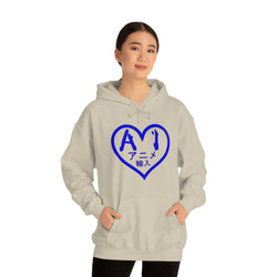 Anime Imports 2010 Heart Logo (BLUE) Unisex Heavy Blend™ Hooded Sweatshirt
