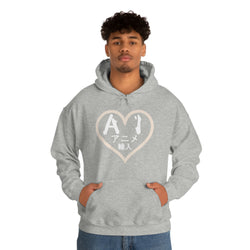 Anime Imports 2010 Heart Logo (White) Unisex Heavy Blend™ Hooded Sweatshirt