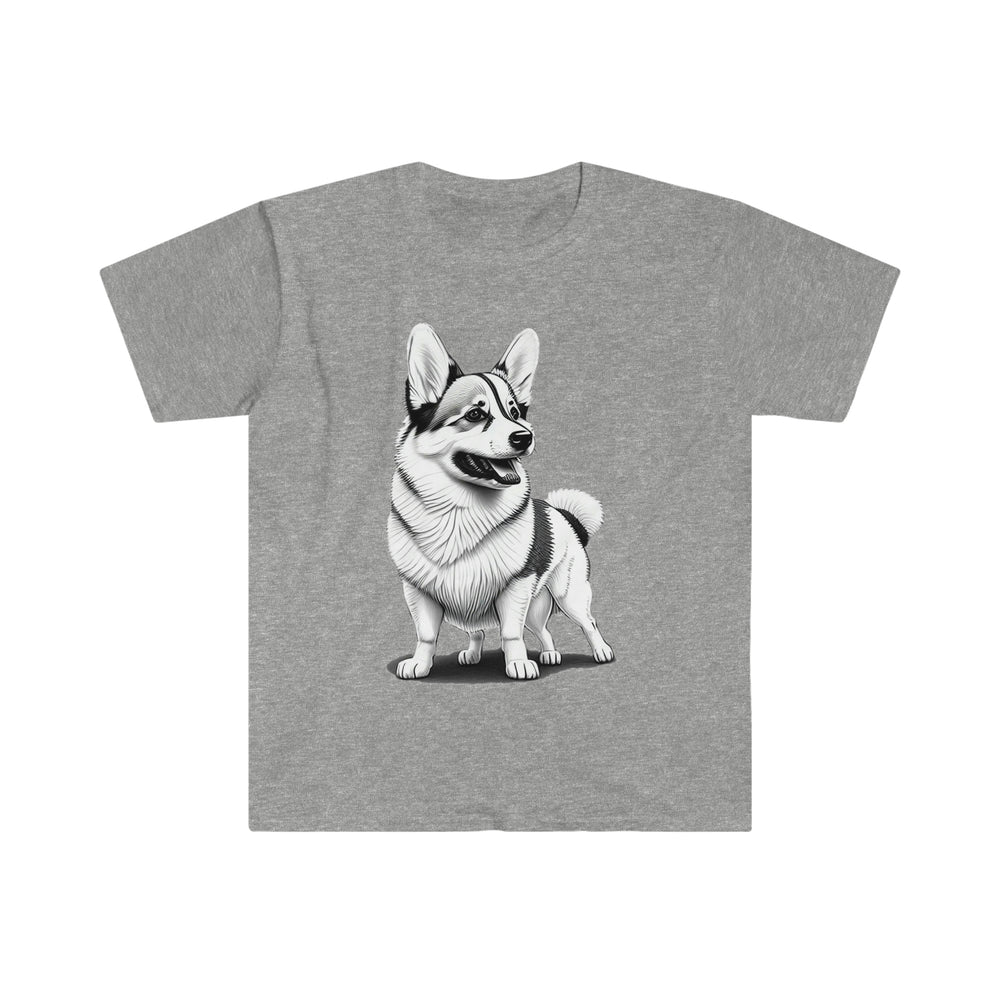 Happy Corgi Unisex Softstyle T-Shirt