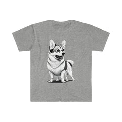 Happy Corgi Unisex Softstyle T-Shirt