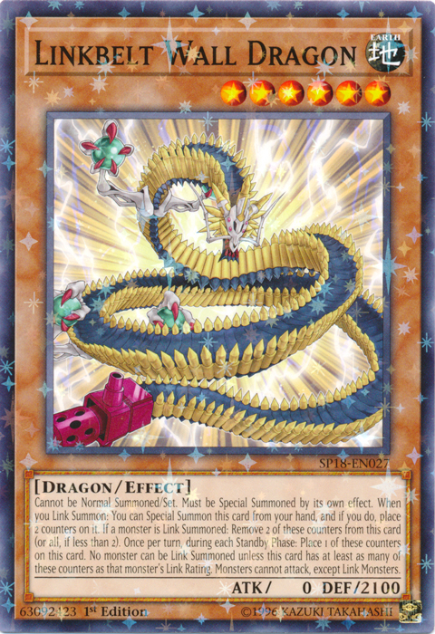 Linkbelt Wall Dragon [SP18-EN027] Starfoil Rare