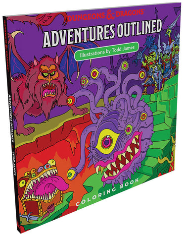 Dungeons & Dragons Adventures Outlined Coloring Book