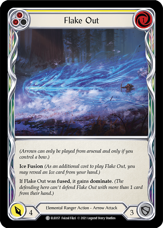 Flake Out (Yellow) [ELE057] (Tales of Aria)  1st Edition Rainbow Foil