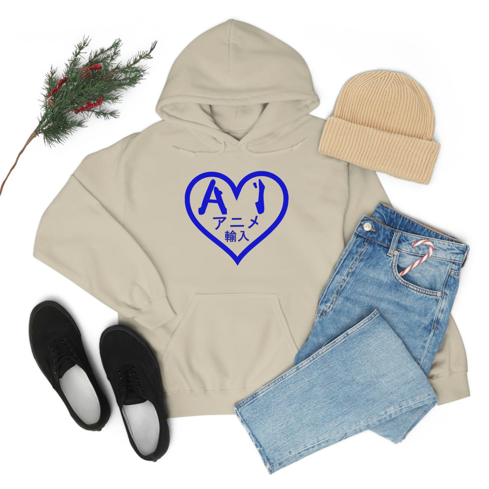 Anime Imports 2010 Heart Logo (BLUE) Unisex Heavy Blend™ Hooded Sweatshirt
