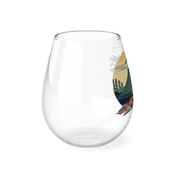 Sakura Temple Stemless Wine Glass, 11.75oz
