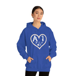 Anime Imports 2010 Heart Logo (White) Unisex Heavy Blend™ Hooded Sweatshirt
