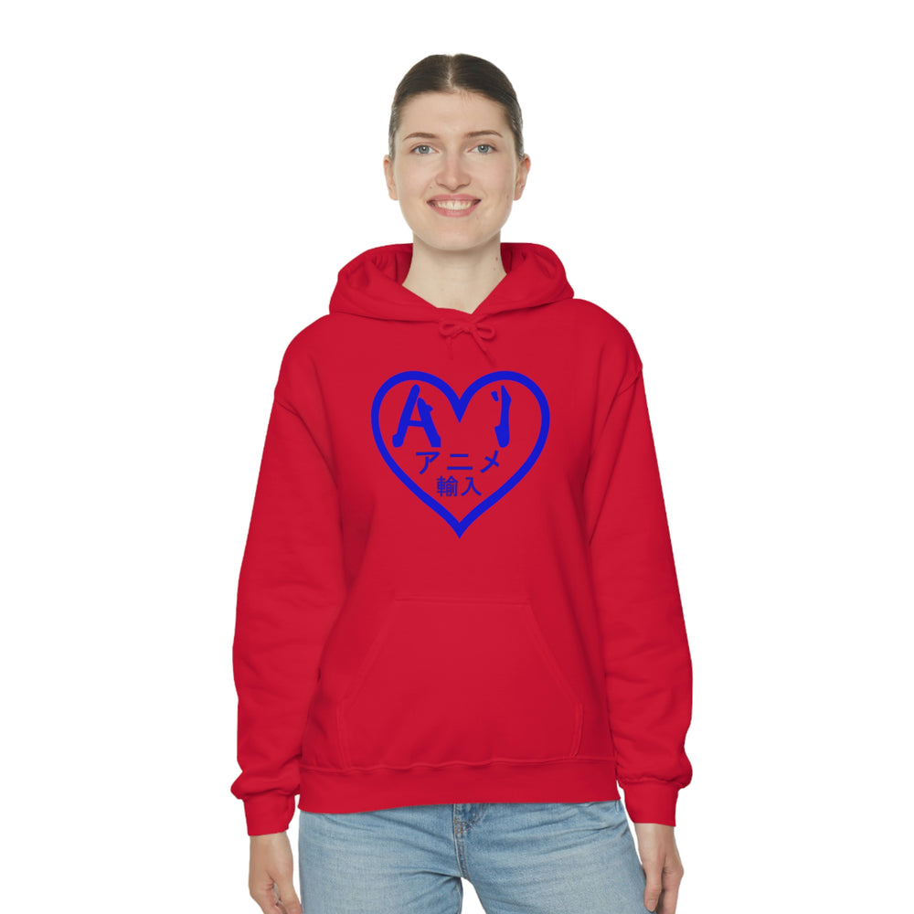 Anime Imports 2010 Heart Logo (BLUE) Unisex Heavy Blend™ Hooded Sweatshirt