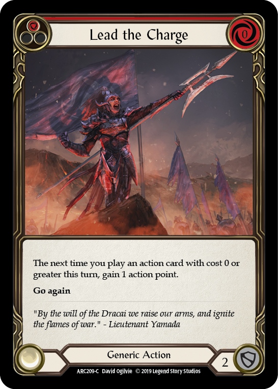 Lead the Charge (Red) [ARC209-C] (Arcane Rising)  1st Edition Rainbow Foil