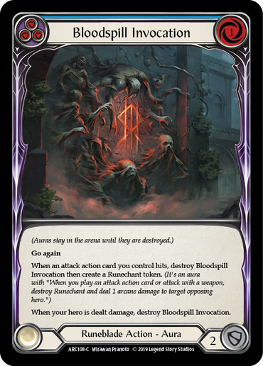 Bloodspill Invocation (Blue) [ARC108-C] (Arcane Rising)  1st Edition Normal