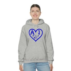 Anime Imports 2010 Heart Logo (BLUE) Unisex Heavy Blend™ Hooded Sweatshirt