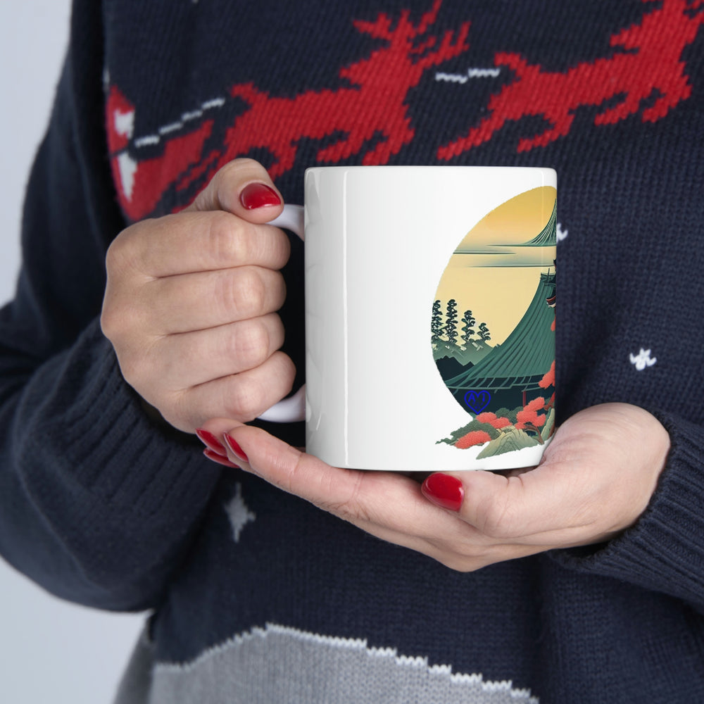 Sakura Temple Ceramic Mug 11oz