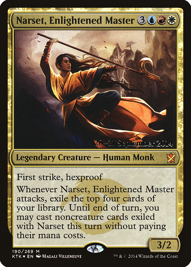 Narset, Enlightened Master [Khans of Tarkir Prerelease Promos]