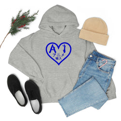 Anime Imports 2010 Heart Logo (BLUE) Unisex Heavy Blend™ Hooded Sweatshirt