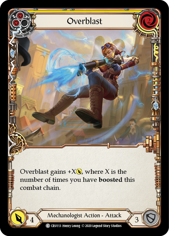 Overblast (Yellow) [CRU113] (Crucible of War)  1st Edition Rainbow Foil