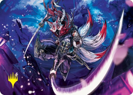 Blade-Blizzard Kitsune Art Card (Gold-Stamped Signature) [Kamigawa: Ne Blade-Blizzard Kitsune Art Card (Gold-Stamped Signature) [Kamigawa: Ne