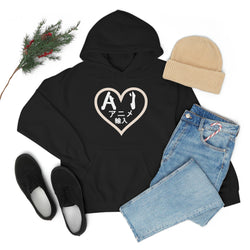 Anime Imports 2010 Heart Logo (White) Unisex Heavy Blend™ Hooded Sweatshirt