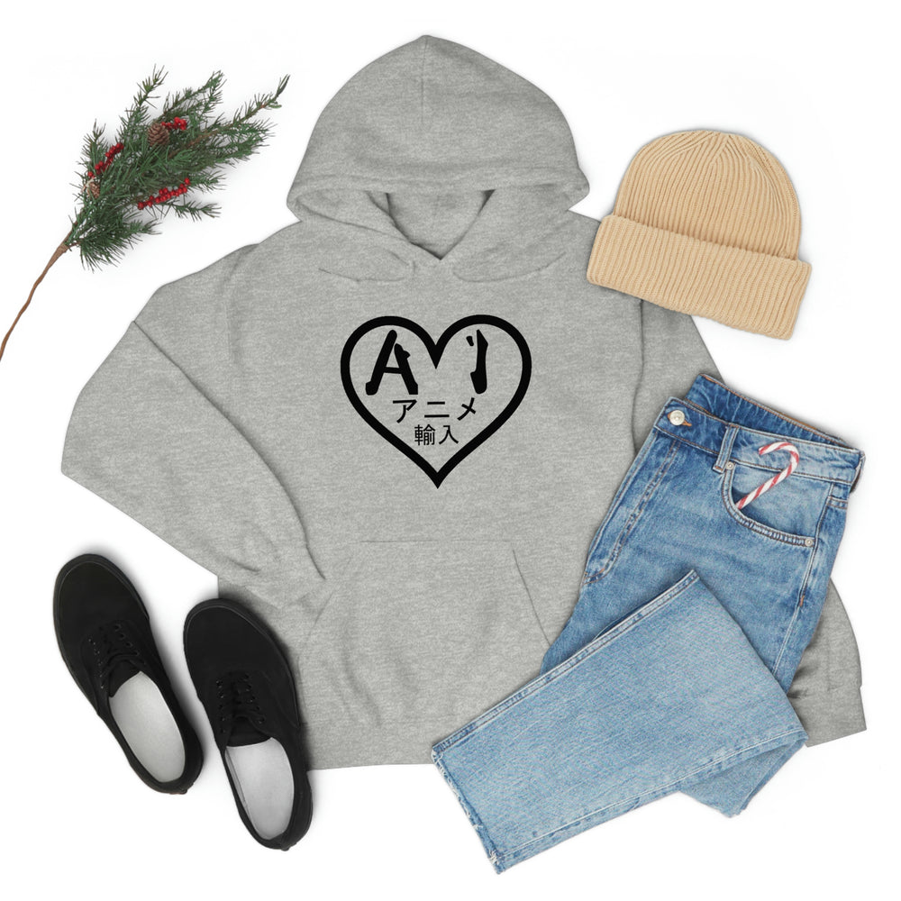 Anime Imports 2010 Heart Logo (BLK) Unisex Heavy Blend™ Hooded Sweatshirt