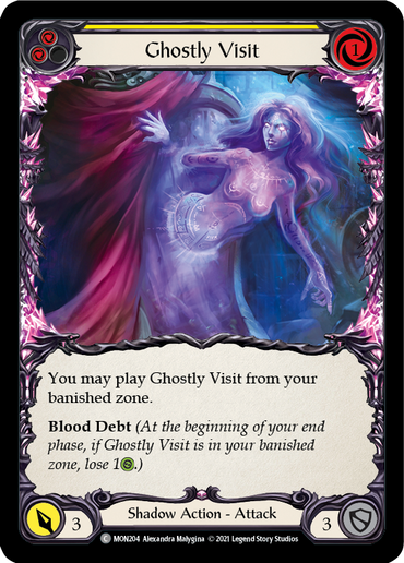 Ghostly Visit (Yellow) [MON204-RF] (Monarch)  1st Edition Rainbow Foil