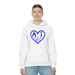 Anime Imports 2010 Heart Logo (BLUE) Unisex Heavy Blend™ Hooded Sweatshirt