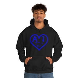 Anime Imports 2010 Heart Logo (BLUE) Unisex Heavy Blend™ Hooded Sweatshirt