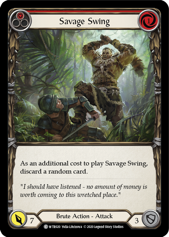 Savage Swing (Red) [U-WTR020] (Welcome to Rathe Unlimited)  Unlimited Rainbow Foil