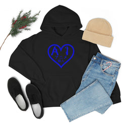 Anime Imports 2010 Heart Logo (BLUE) Unisex Heavy Blend™ Hooded Sweatshirt