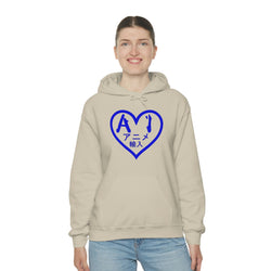 Anime Imports 2010 Heart Logo (BLUE) Unisex Heavy Blend™ Hooded Sweatshirt