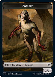 Zombie // Zombie Knight Double-Sided Token [Starter Commander Decks]