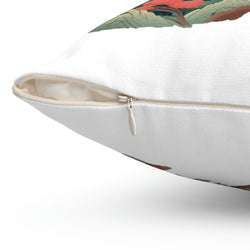 Japanese Sakura Temple Spun Polyester Square Pillow