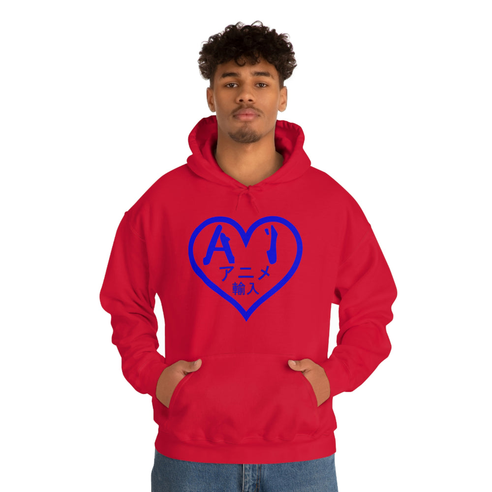Anime Imports 2010 Heart Logo (BLUE) Unisex Heavy Blend™ Hooded Sweatshirt