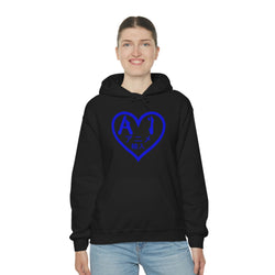 Anime Imports 2010 Heart Logo (BLUE) Unisex Heavy Blend™ Hooded Sweatshirt
