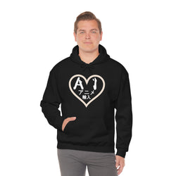 Anime Imports 2010 Heart Logo (White) Unisex Heavy Blend™ Hooded Sweatshirt