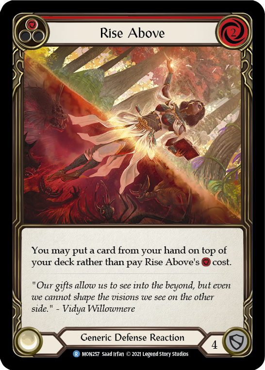 Rise Above (Red) [MON257-RF] (Monarch)  1st Edition Rainbow Foil
