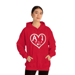 Anime Imports 2010 Heart Logo (White) Unisex Heavy Blend™ Hooded Sweatshirt