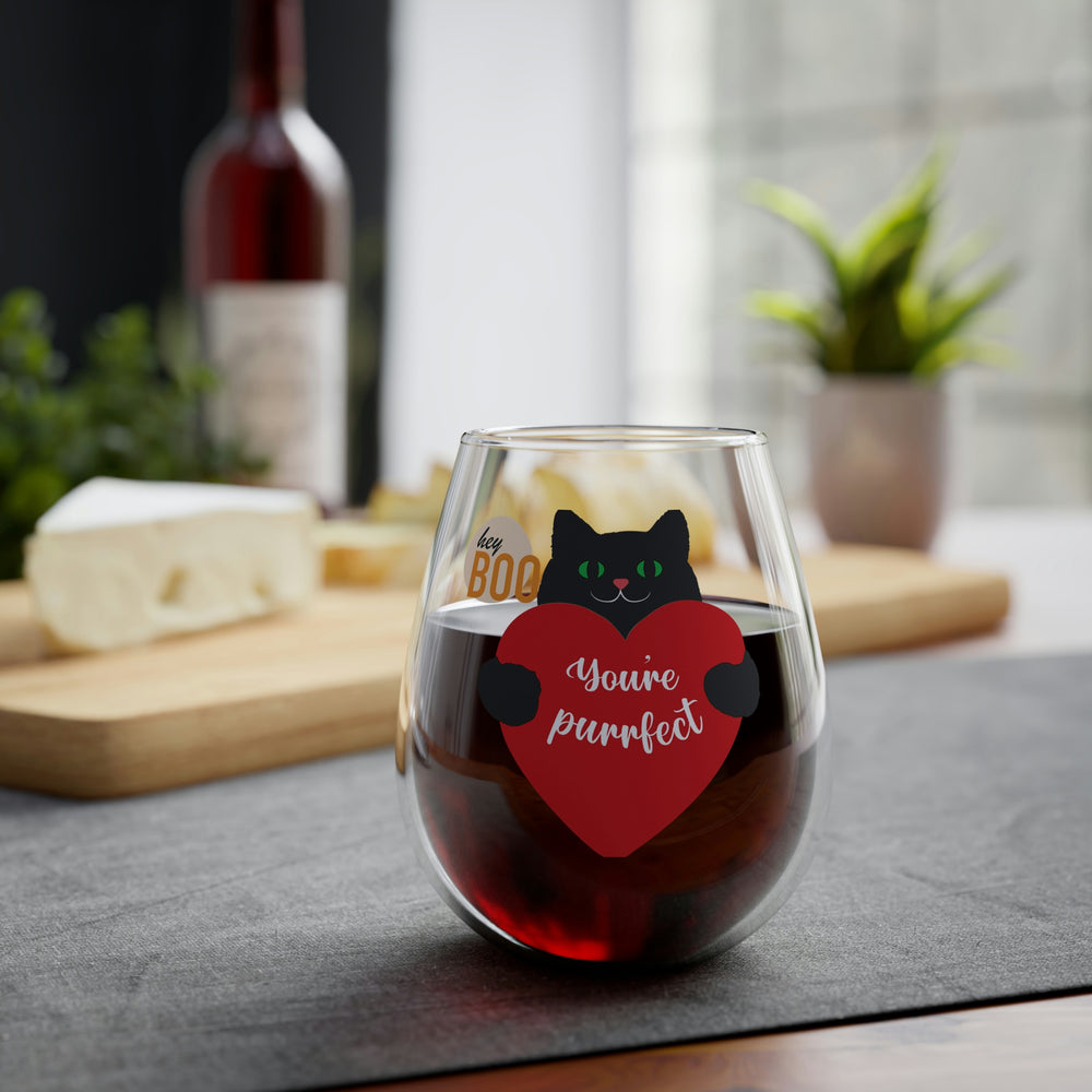 Hey Boo You're Prefect Stemless Wine Glass, 11.75oz