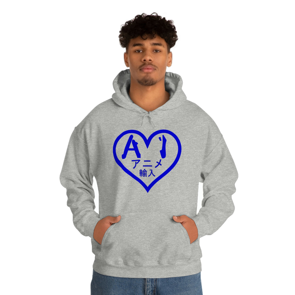 Anime Imports 2010 Heart Logo (BLUE) Unisex Heavy Blend™ Hooded Sweatshirt