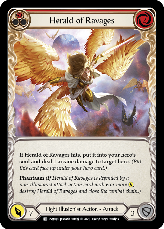 Herald of Ravages (Red) [PSM010] (Monarch Prism Blitz Deck)